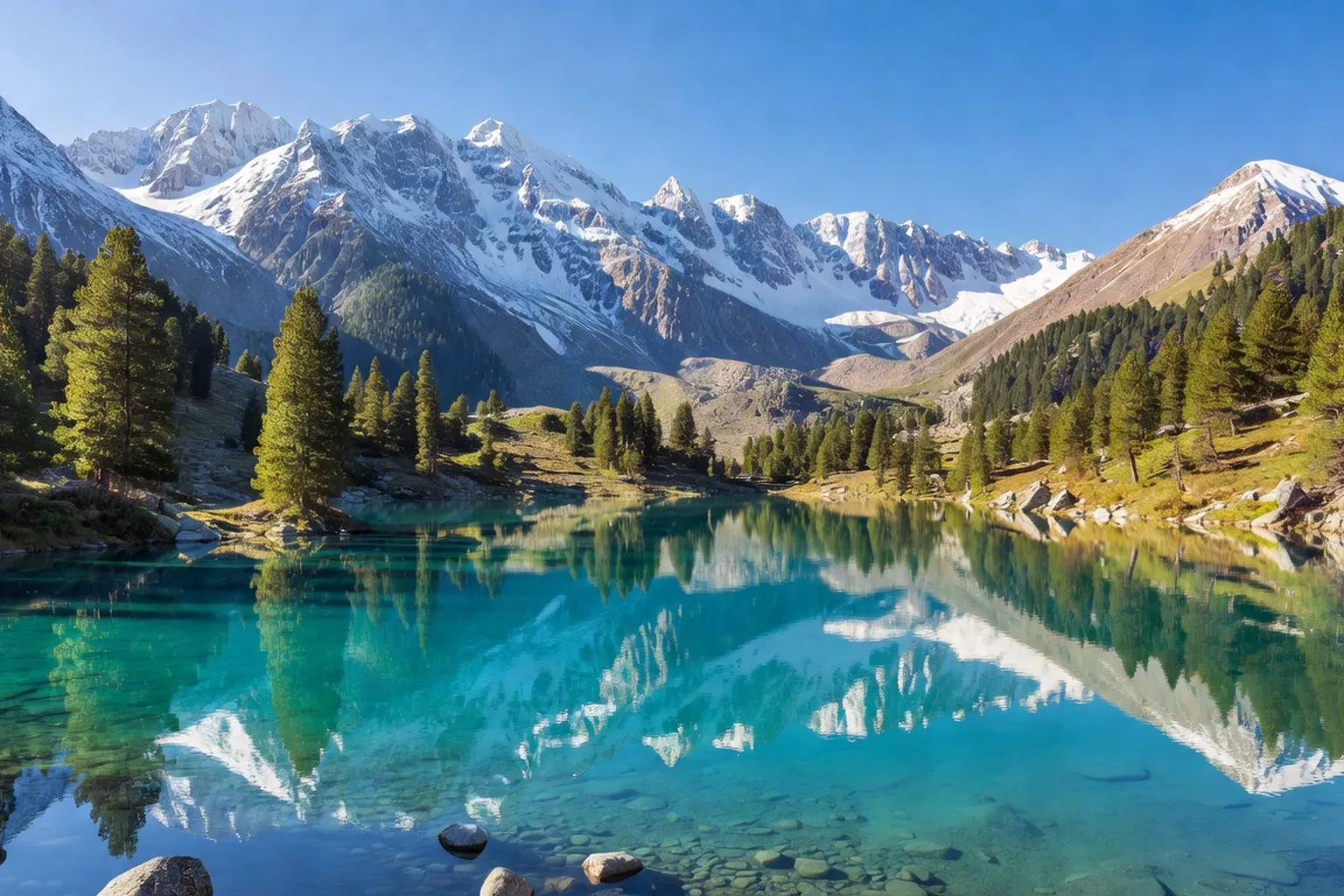 Fann Mountains au Tadjikistan avec lac turquoise d'altitude