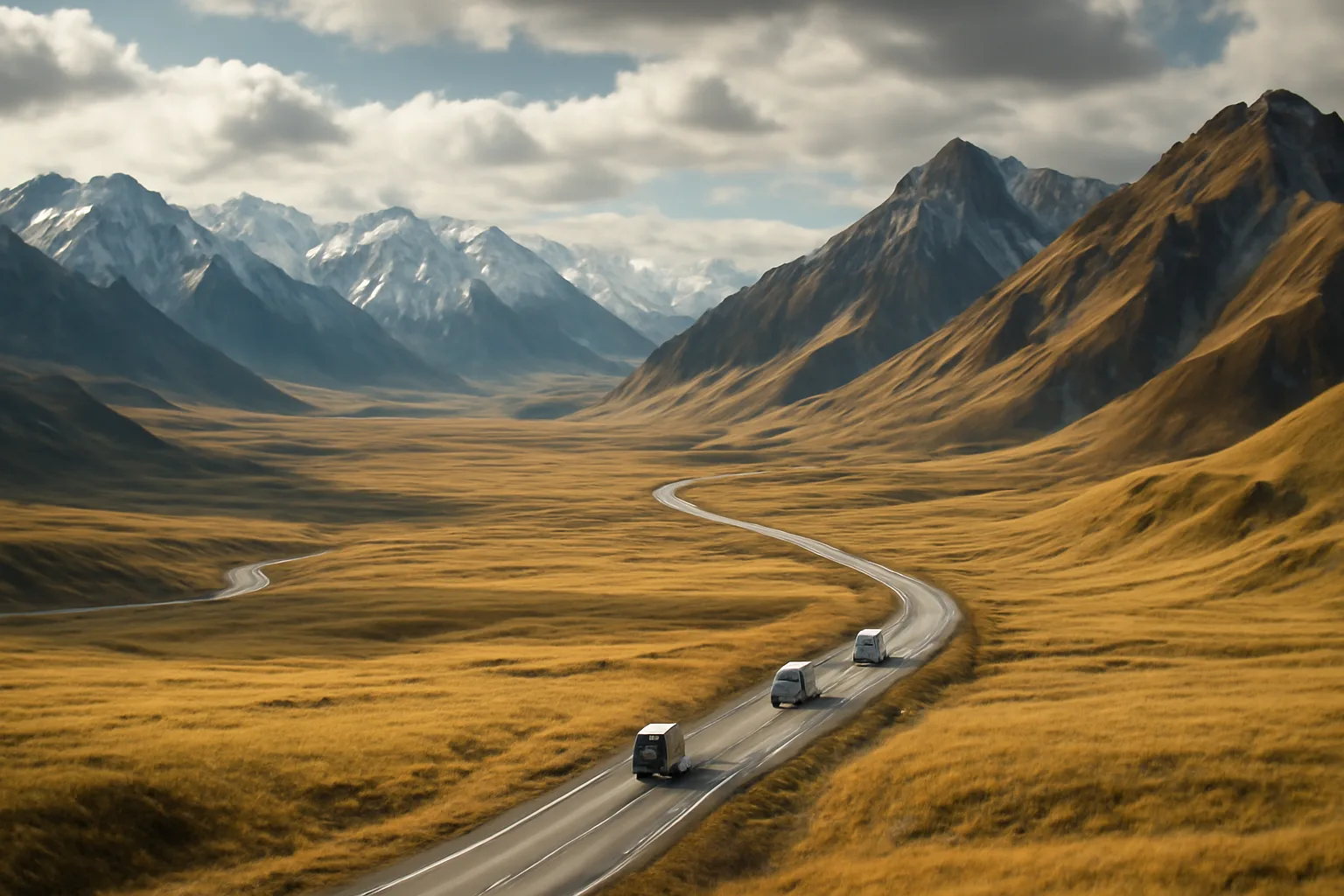 Panorama des montagnes d'Asie Centrale