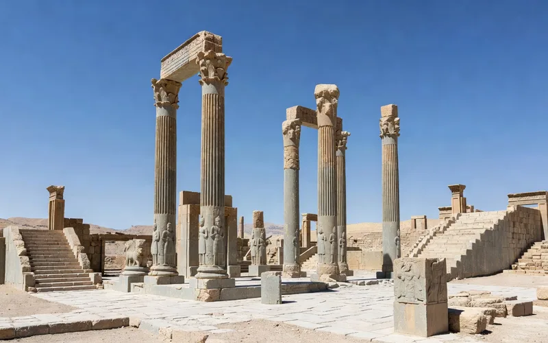 Vieille ville de Yazd avec ses tours du vent (badgir) et ses toits en adobe